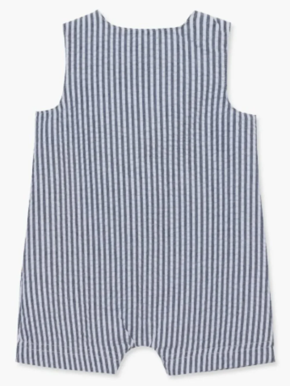 NWOT Little Me Baby Boy Sleeveless Romper 6 Months Blue White Striped Summer - Picture 4 of 4
